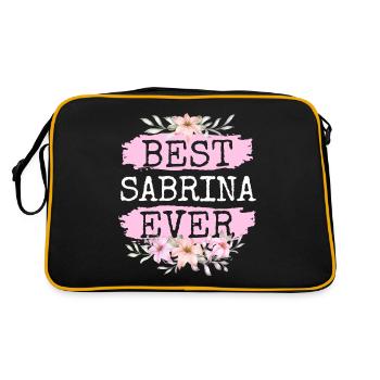 Sabrina Nom du cadeau Anniversaire - Sac Retro - noir/or - Dos