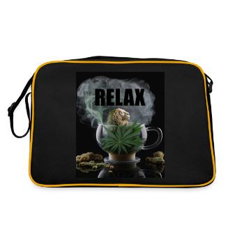 Cannabis Relax Gift - Retro Bag - black/gold - Back