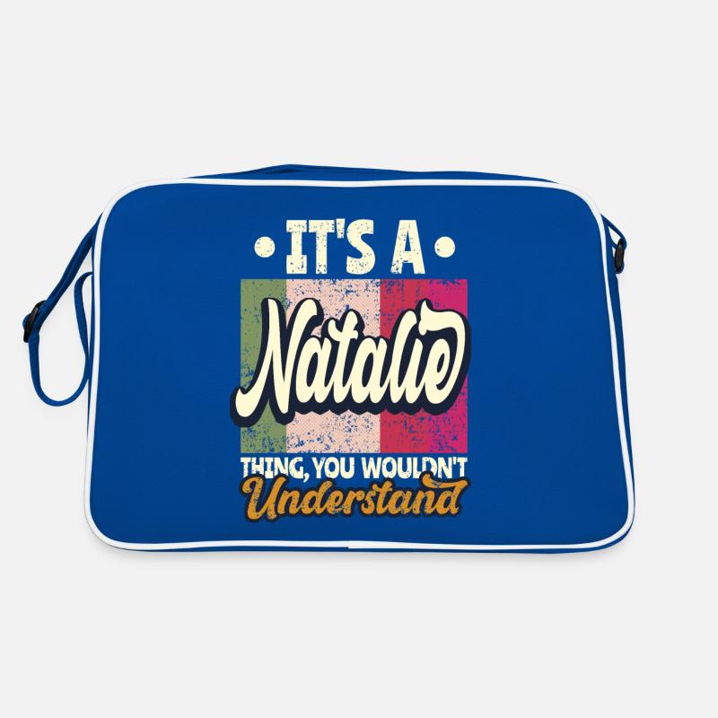 Natalie Name Gift Personalized Saying Funny Retro Bag