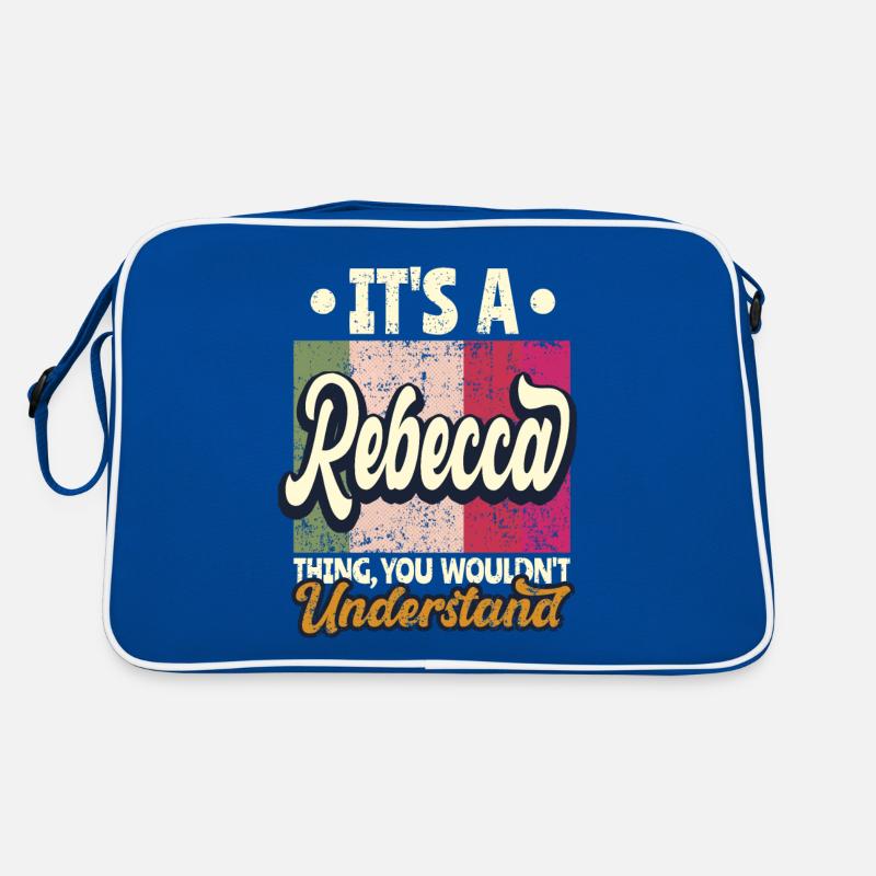 Rebecca Name Gift Personalized Saying Funny Retro Bag