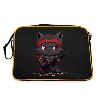 Rambo's Kitty Vendetta - Retro Bag - black/gold - Back