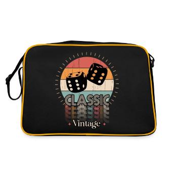 Vintage classic DICE - Sac Retro - noir/or - Dos