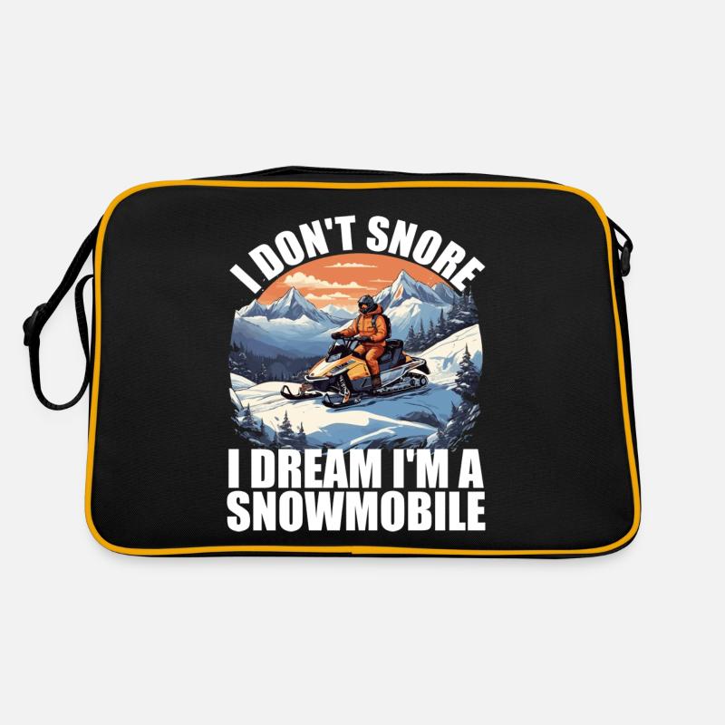 I don't snore i dream i'm a snowmobile Sac Retro