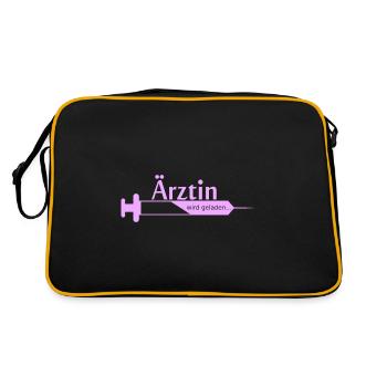 Le médecin charge des études de médecine pour un étudiant - Sac Retro - noir/or - Dos
