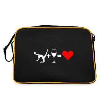 Gymnastique rythmique J'aime le vin de coeur - Sac Retro - noir/or - Dos