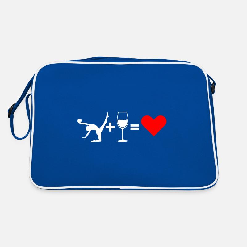 Rhythmic gymnastics I love heart wine Retro Bag