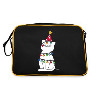 Chat de noel - Sac Retro - noir/or - Dos