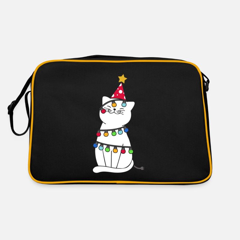 Weihnachten Katze Retro Tasche