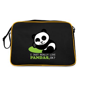 panda - Retro Bag - black/gold - Back