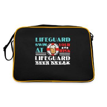Lifeguard swimming instructor lifeguard pool - Retro Bag - black/gold - Back