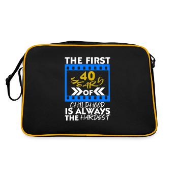 40th birthday - Retro Bag - black/gold - Back