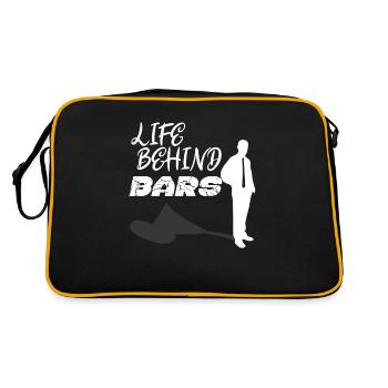 Barman bar serveur alcool barman barmaid - Sac Retro - noir/or - Dos