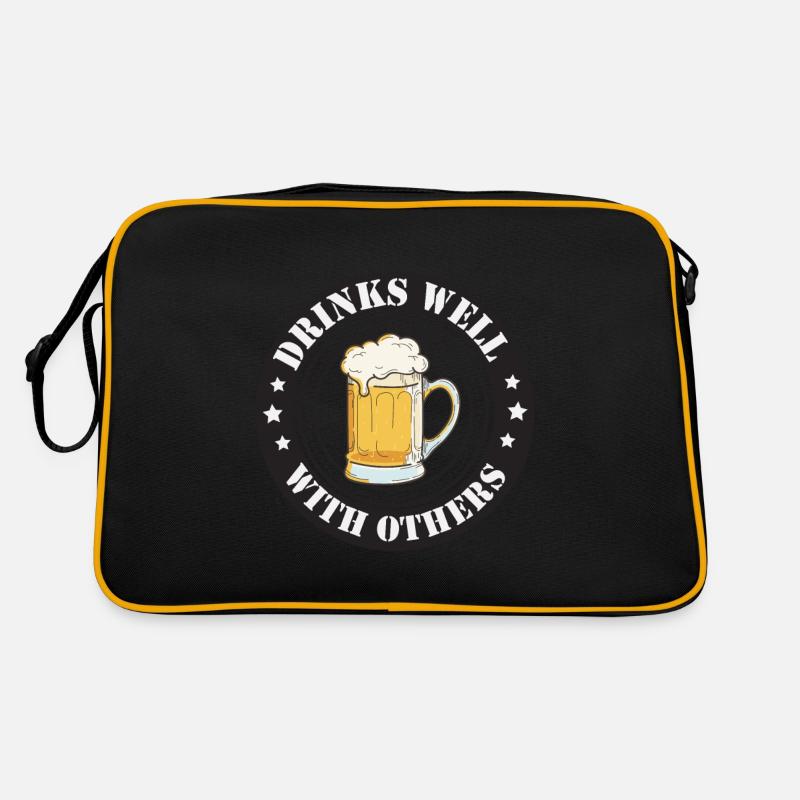 Biergarten Bierflasche Bier Bierzelt Geschenk Retro Tasche