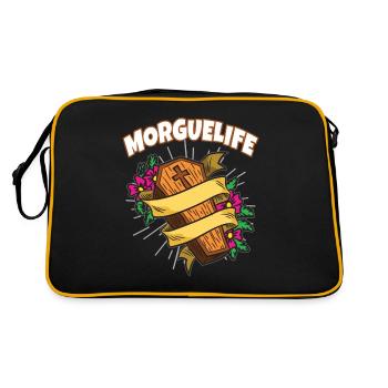 Morgue Life croque-mort Croqueuse d’humour - Sac Retro - noir/or - Dos