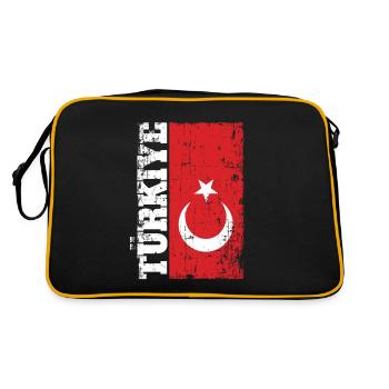 Türkiye Turquie drapeau drapeau turc Sport Fan - Sac Retro - noir/or - Dos