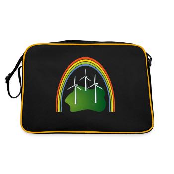 My heart beats for ZERO emission. Rainbow - Retro Bag - black/gold - Back
