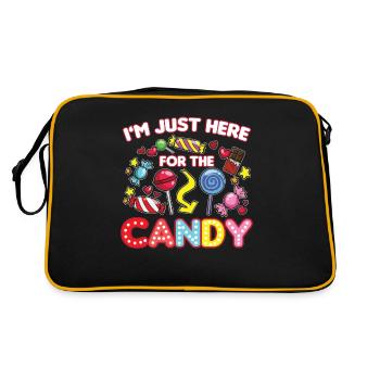 Je ne suis là que pour la blague Candy Halloween - Sac Retro - noir/or - Dos