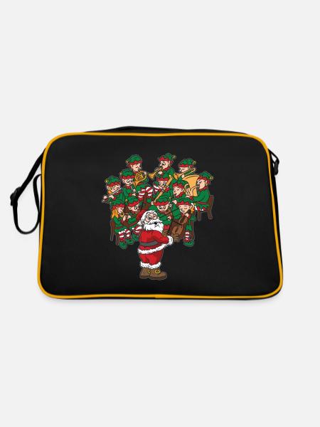 Père Noël Chef d’orchestre de Noël - Sac Retro - noir/or - Dos