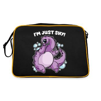 I'm just shy The Loch Ness Monster - Retro Bag - black/gold - Back