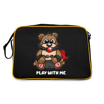 Jouez avec moi BDSM Teddy Bear Bondage Esclave - Sac Retro - noir/or - Dos