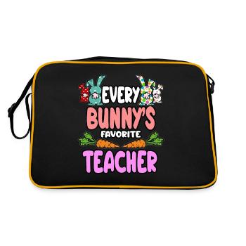 Le professeur préféré de chaque lapin - Sac Retro - noir/or - Dos