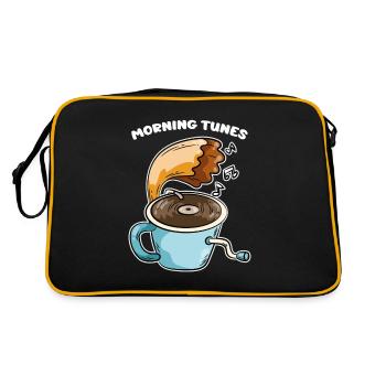 Matin Tunes Café Musique Gramophone - Sac Retro - noir/or - Dos