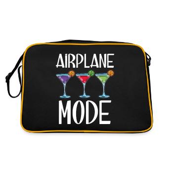 8 Airplane Mode copy - Retro Tasche - Schwarz/Gold - Hinten