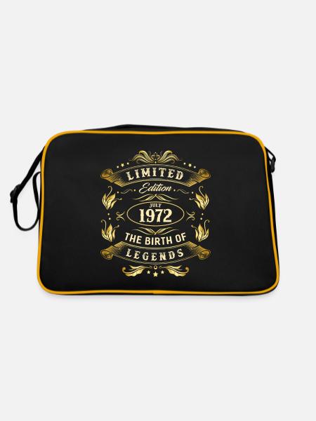Juli 1972 - 50. Geburtstag Geschenk. Awesome. - Retro Tasche - Schwarz/Gold