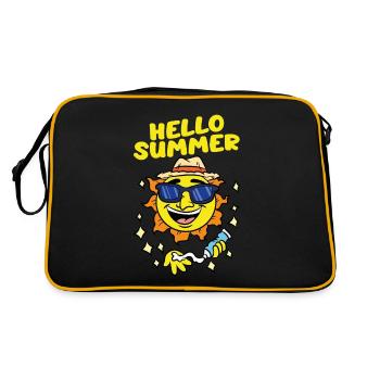 Hello Summer Sun - Retro Bag - black/gold - Back