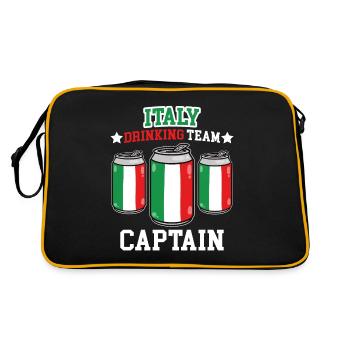 Captain of the Italian drinking team - Retro Bag - black/gold - Back