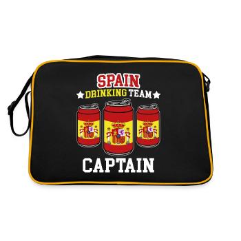 Captain of the Spanish drinking team - Retro Bag - black/gold - Back