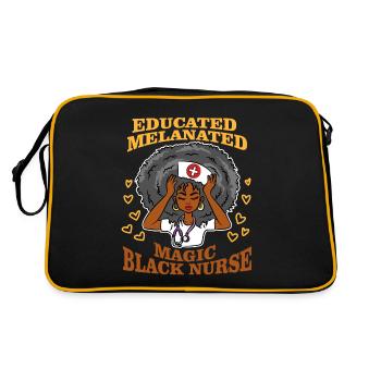 Educated Melanierte magical black - Retro Bag - black/gold - Back