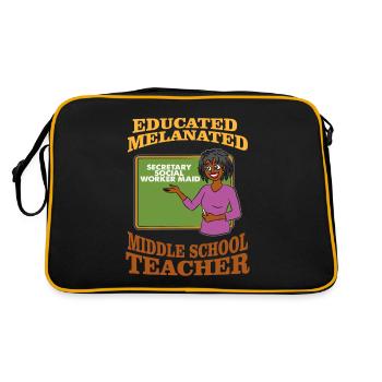 Trained teacher of the Melanierten Middle School - Retro Bag - black/gold - Back