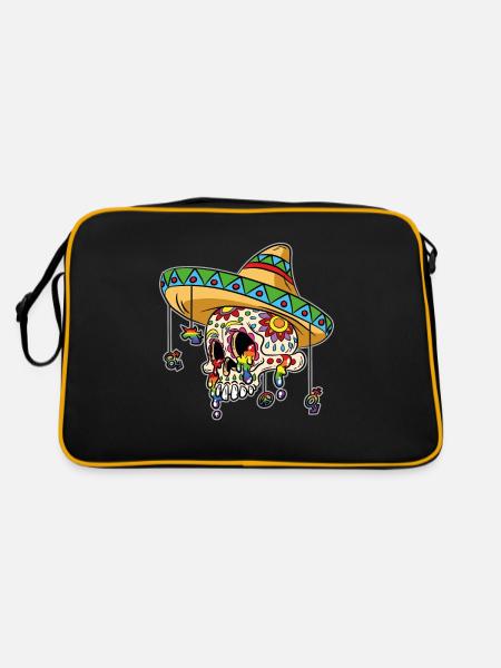 Gay Pride Sugar Skull Cinco de Mayo - Sac Retro - noir/or - Dos