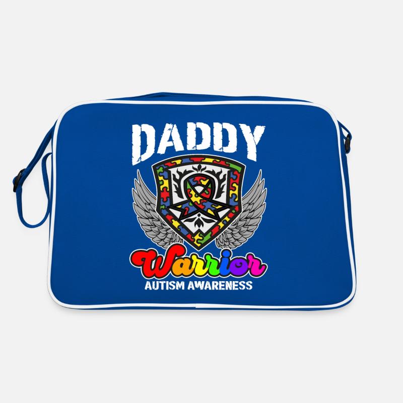 Autismus-Bewusstsein Krieger Daddy Retro Tasche
