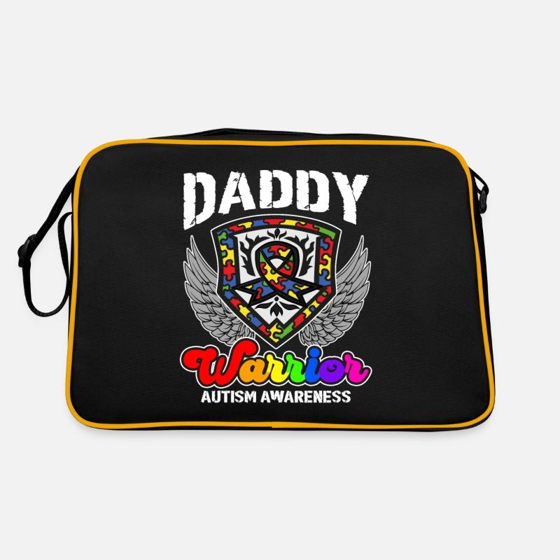Conscience de l’autisme Guerrier Papa Sac Retro