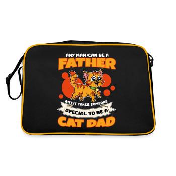 Cat Father Kitten Daddy Joke Male Cat Owner - Retro Bag - black/gold - Back