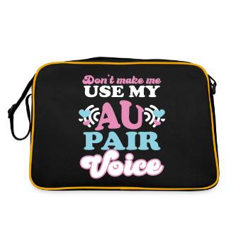 Don't get me to use my Au Pair - Retro Bag - black/gold - Back