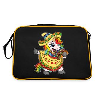 Unicorn Tacos Cinco De Mayo Kids - Retro Bag - black/gold - Back