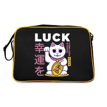 Lucky Cat Bonne chance - Sac Retro - noir/or - Dos