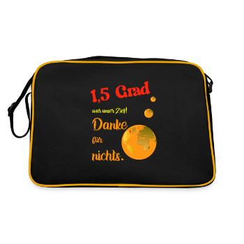 Nous voulions arrêter le changement climatique. - Sac Retro - noir/or - Dos