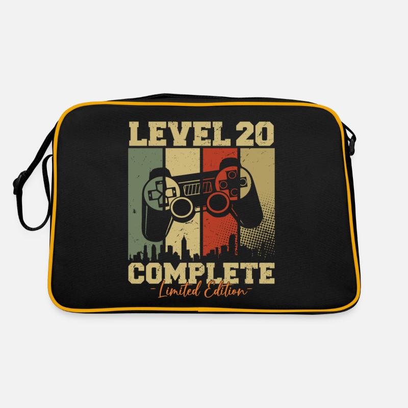 Level 20 Freigeschaltet 20 Geburtstag Geschenk Retro Tasche