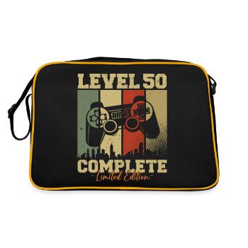 Level 50 Unlocked 50 Birthday Gift - Retro Bag - black/gold - Back