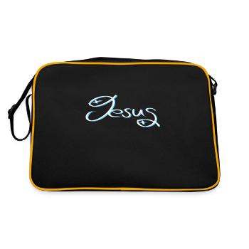 Fish Jesus nice and discreet - Retro Bag - black/gold - Back