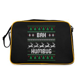 Bah Humbug Christmas - Retro Bag - black/gold - Back