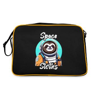 Space Sloths - Sloth Astronaut - Retro Bag - black/gold - Back