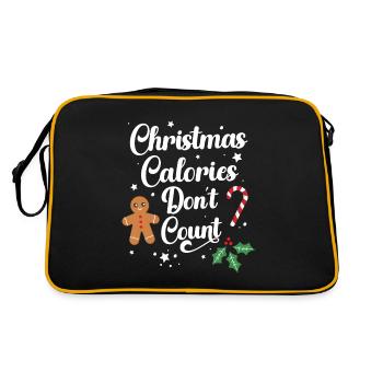 Christmas Calories Don't Count - Retro Bag - black/gold - Back