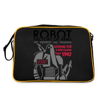 robot2_3c - Retro Bag - black/gold - Back