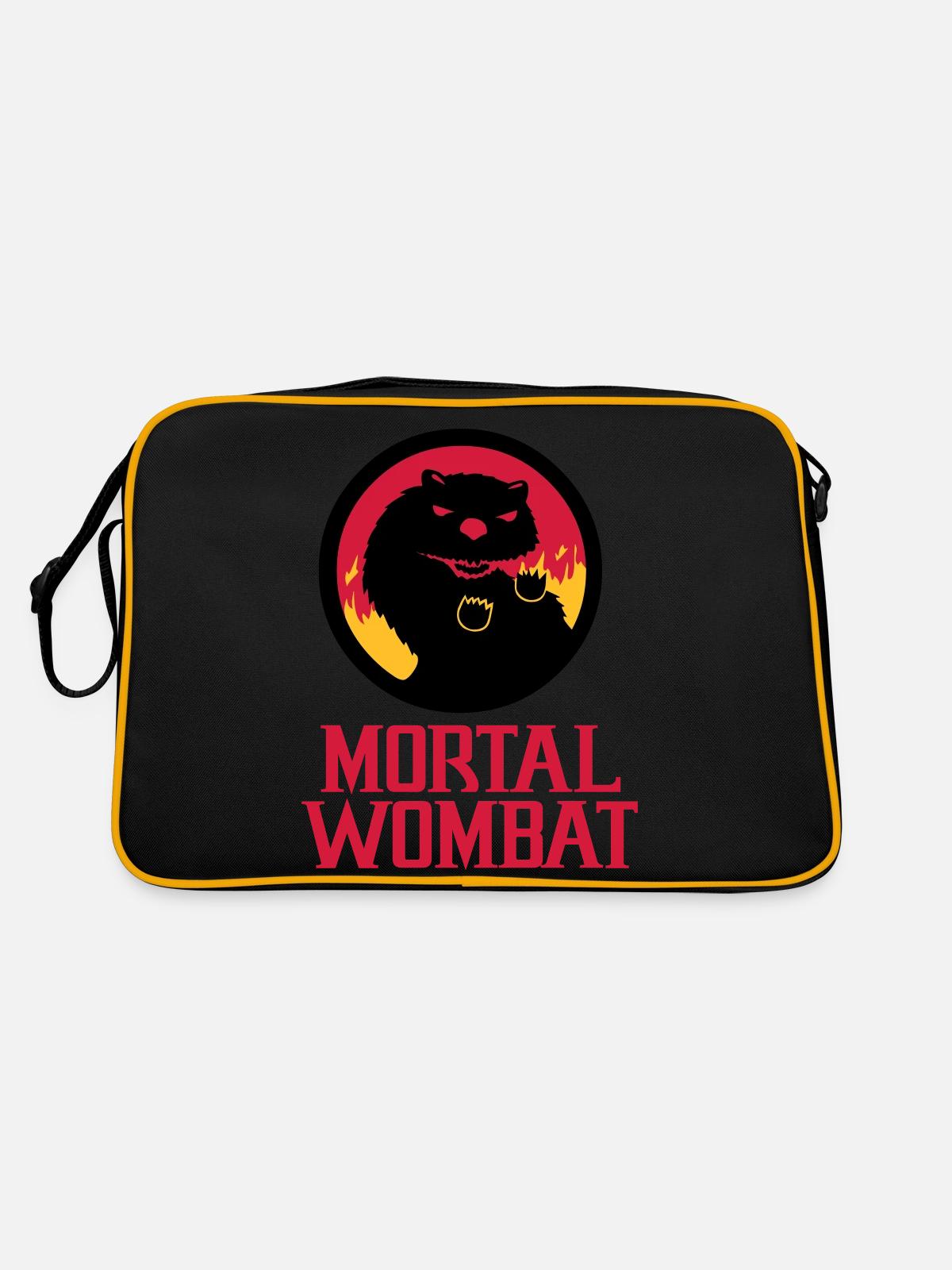 Mortal Wombat - Retro Bag - black/gold - Back