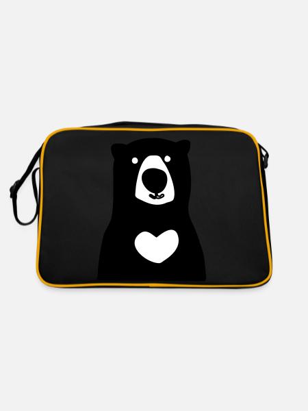 porter - Sac Retro - noir/or - Dos